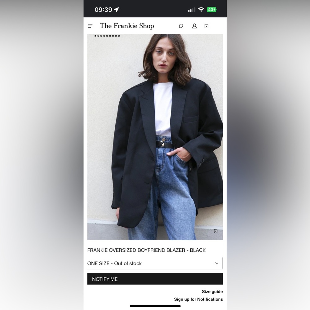 The Frankie shop-boyfriend oversized blazer